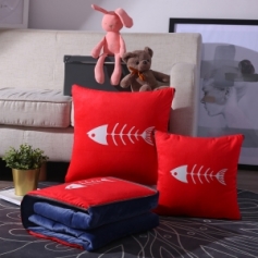 新款卡通宝宝绒3D数码印花靠垫抱枕被 多功能休闲靠垫